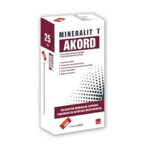MINERALIT T AKORD - szlachetna mineralana zaprawa tynkarska do natrysku maszynowego